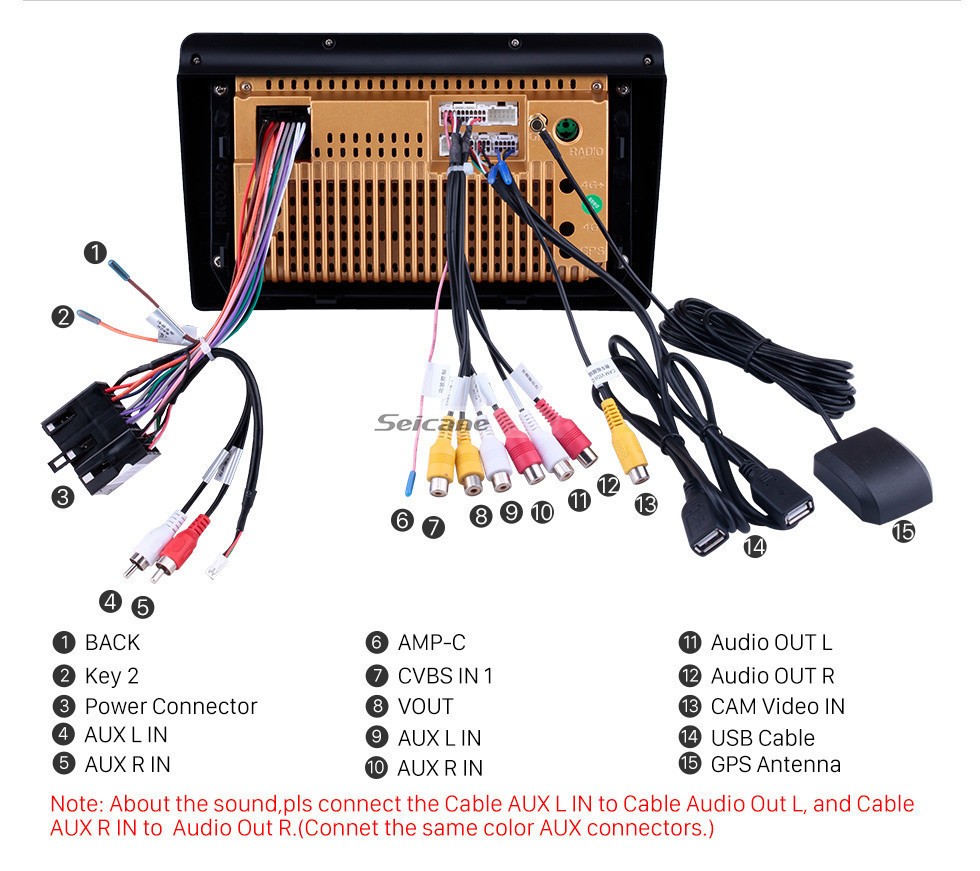 Seicane Radio de navigation GPS à écran tactile Android 10.0 pour 2006-2010 Hyundai Azera avec prise en charge Bluetooth USB WIFI AUX