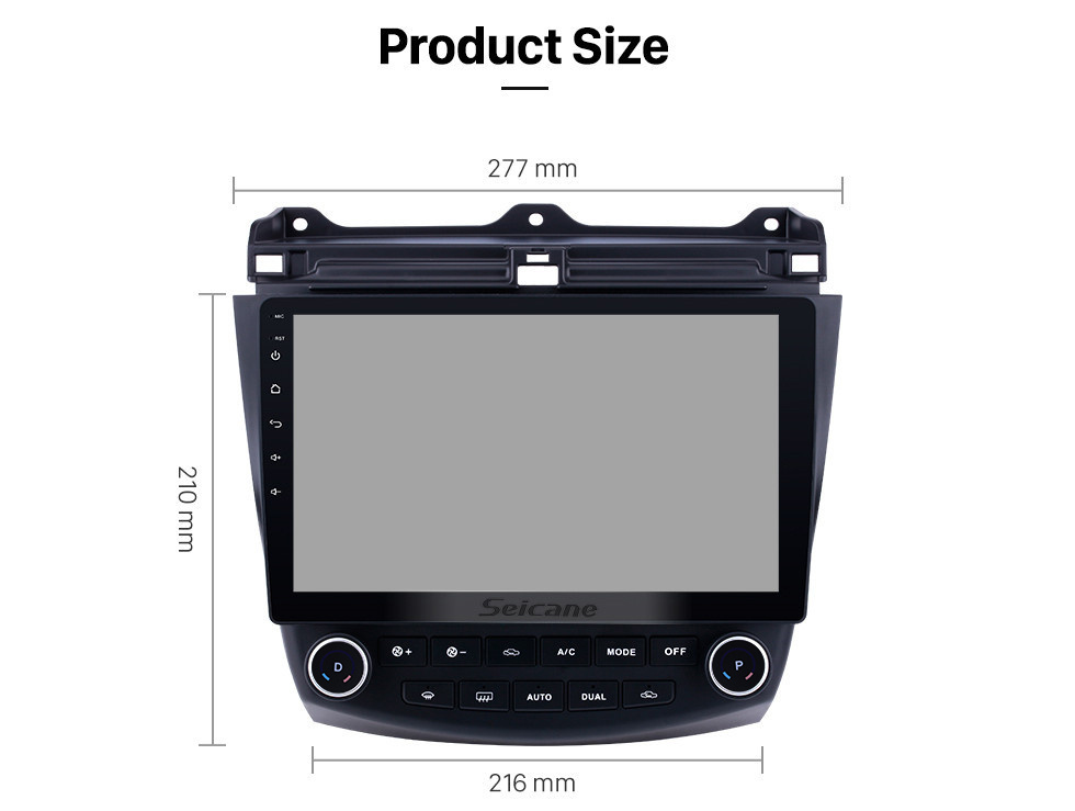 Seicane Android Autoradio für 2003 2004 2005 2006 2007 Honda Accord 7 mit Touchscreen Bluetooth-Unterstützung GPS-Navigation Rückfahrkamera