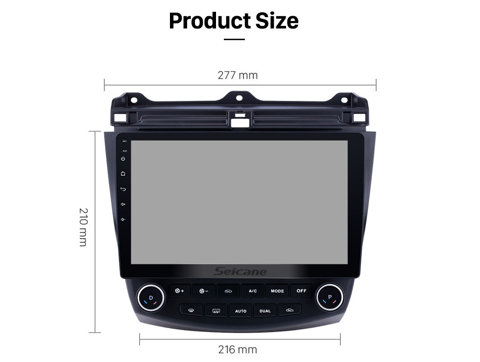 Seicane 10.1 inch Touchscreen GPS Car Stereo for 2003 2004 2005 2006 2007 Honda Accord 7 with Android 10.0 System Bluetooth Module 3G support Steering Wheel Control Dash Cam