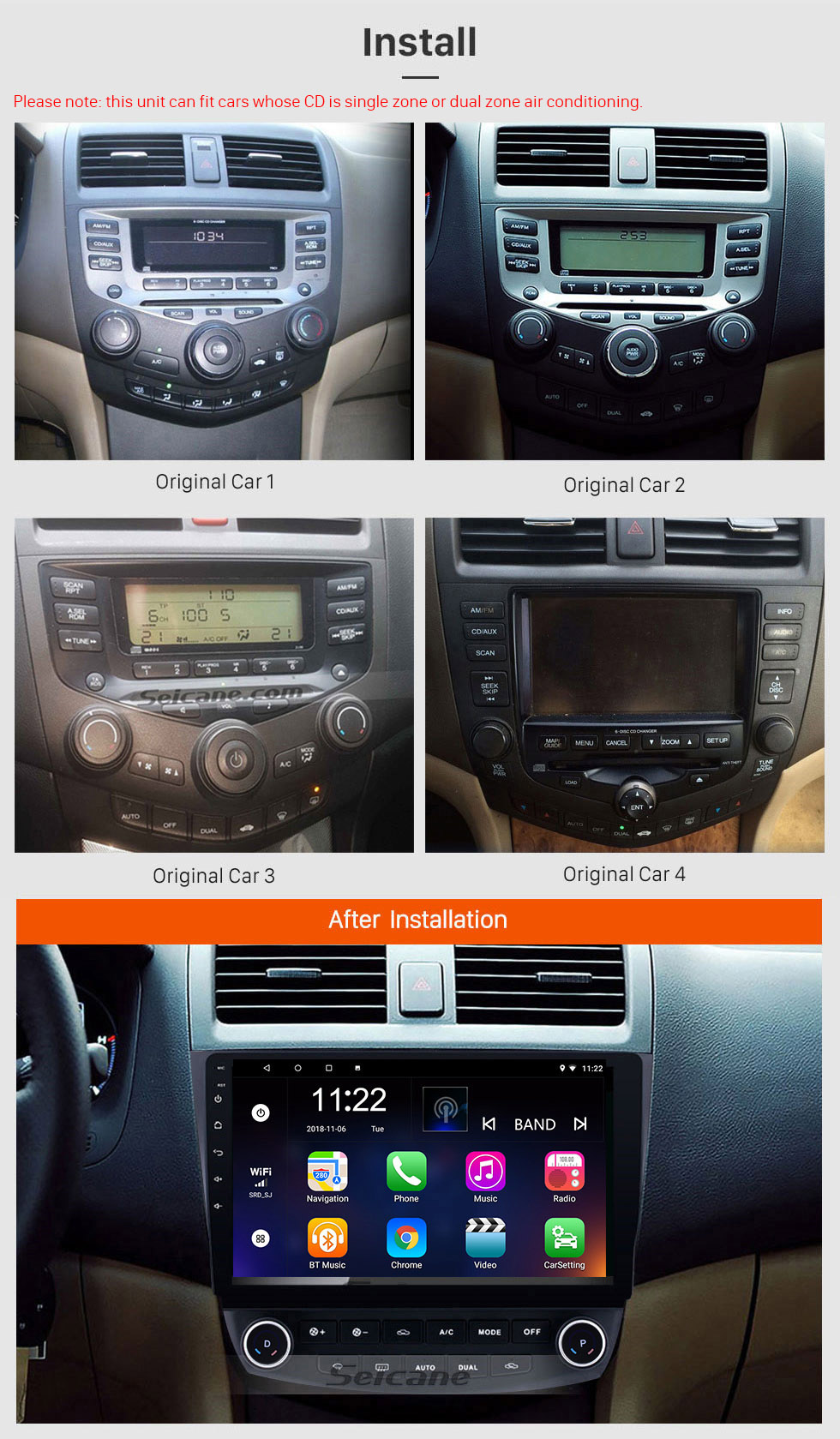 Seicane 10.1 inch Touchscreen GPS Car Stereo for 2003 2004 2005 2006 2007 Honda Accord 7 with Android 10.0 System Bluetooth Module 3G support Steering Wheel Control Dash Cam Seicane 10.1 inch Touchscreen GPS Car Stereo for 2003 2004 2005 2006 2007 Honda Accord 7 with Android 10.0 System Bluetooth Module 3G support Steering Wheel Control Dash Cam