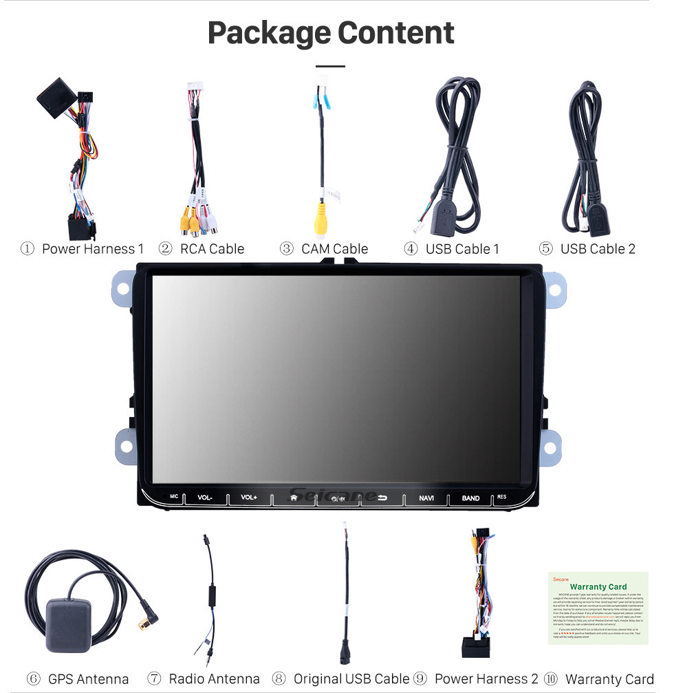 Seicane Android 10.0 9 pouces Radio de navigation GPS à écran tactile pour VW Volkswagen Passat Polo Golf Skoda avec support Bluetooth USB WIFI Carplay Digital TV Seicane Android 10.0 9 pouces Radio de navigation GPS à écran tactile pour VW Volkswagen Passat Polo Golf Skoda avec support Bluetooth USB WIFI Carplay Digital TV