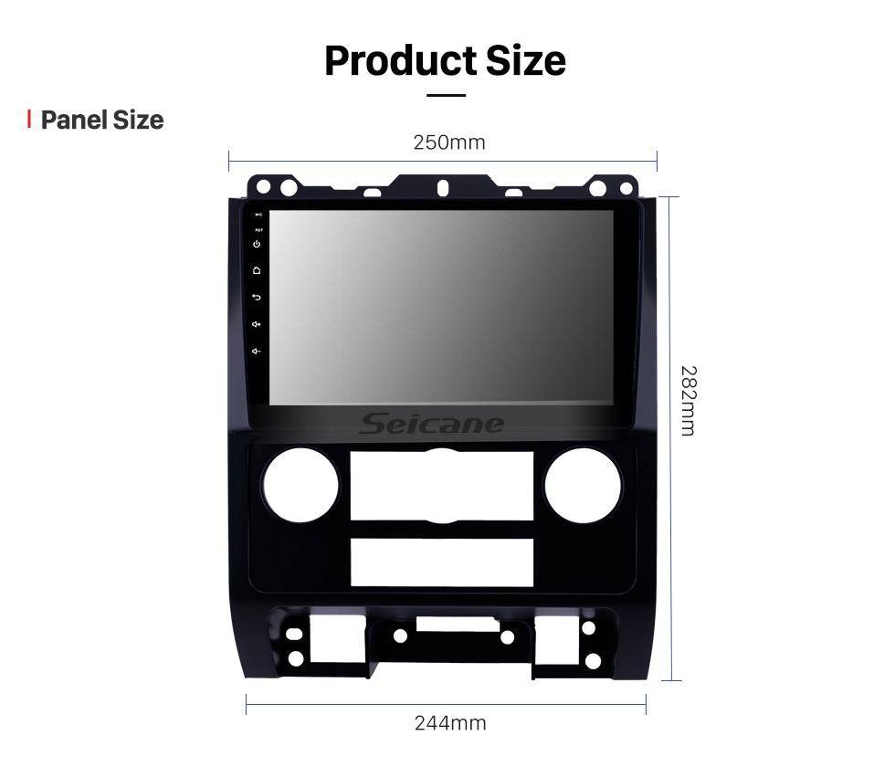 Seicane Écran tactile HD 9 pouces Android 10.0 Radio de navigation GPS pour 2007-2012 Ford Escape avec prise en charge de Bluetooth USB WIFI