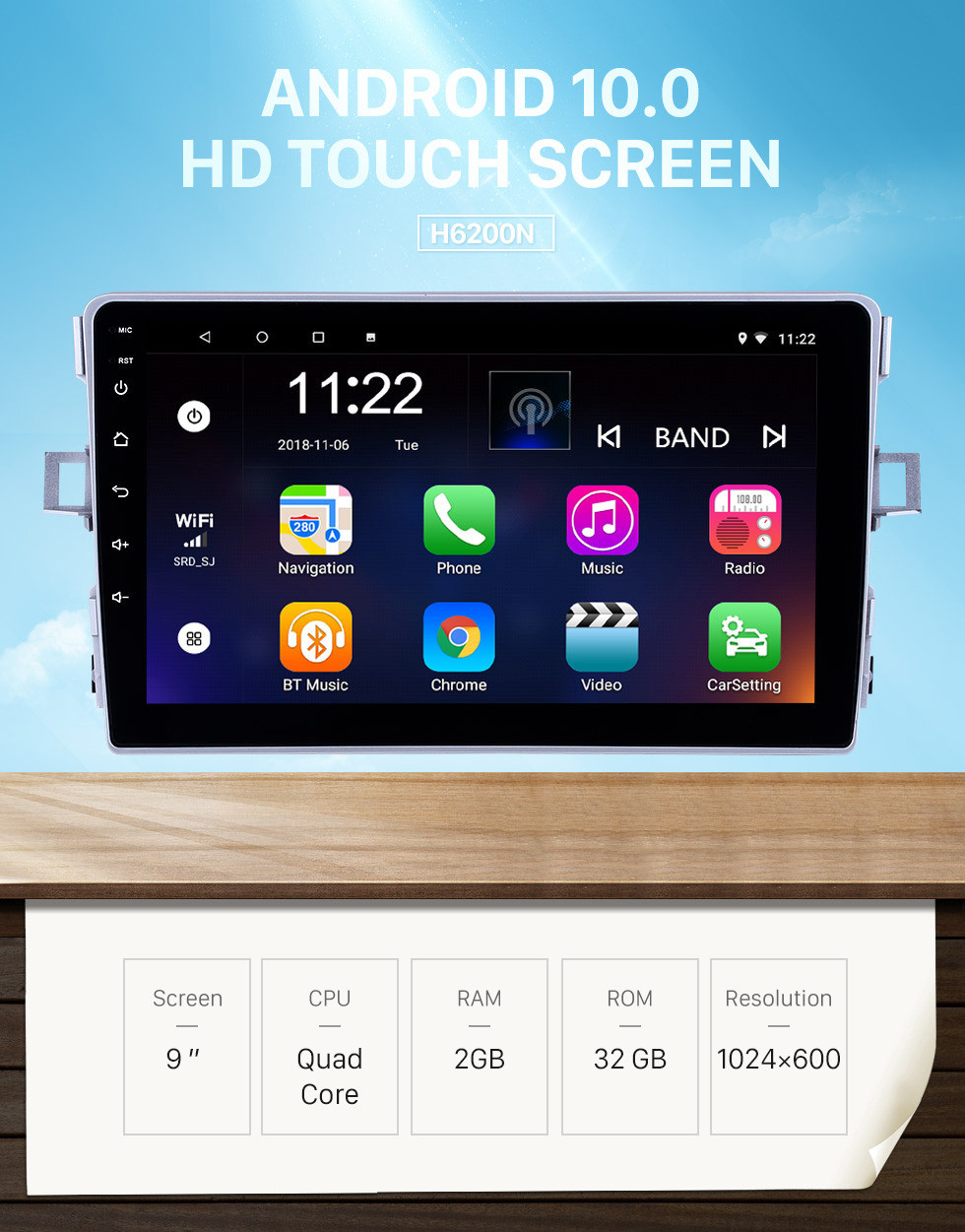 Seicane Android 10.0 9 inch Touchscreen GPS Navigation Radio for 2011-2016 Toyota Verso with USB WIFI Bluetooth Music AUX support Carplay Digital TV SWC Seicane Android 10.0 9 inch Touchscreen GPS Navigation Radio for 2011-2016 Toyota Verso with USB WIFI Bluetooth Music AUX support Carplay Digital TV SWC