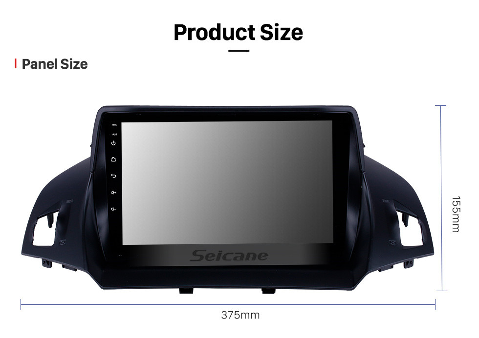 Seicane Android 10.0 9 inch HD Touchscreen GPS Navigation Radio for 2013-2016 Ford Escape with Bluetooth USB WIFI AUX support Backup camera Carplay SWC