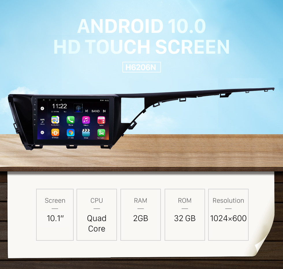 Seicane 10.1 polegada HD Touchscreen Android 10.0 GPS Rádio de Navegação para 2018-2019 Toyota Camry LHD com suporte de Bluetooth AUX Carplay Controle de Volante Seicane 10.1 polegada HD Touchscreen Android 10.0 GPS Rádio de Navegação para 2018-2019 Toyota Camry LHD com suporte de Bluetooth AUX Carplay Controle de Volante