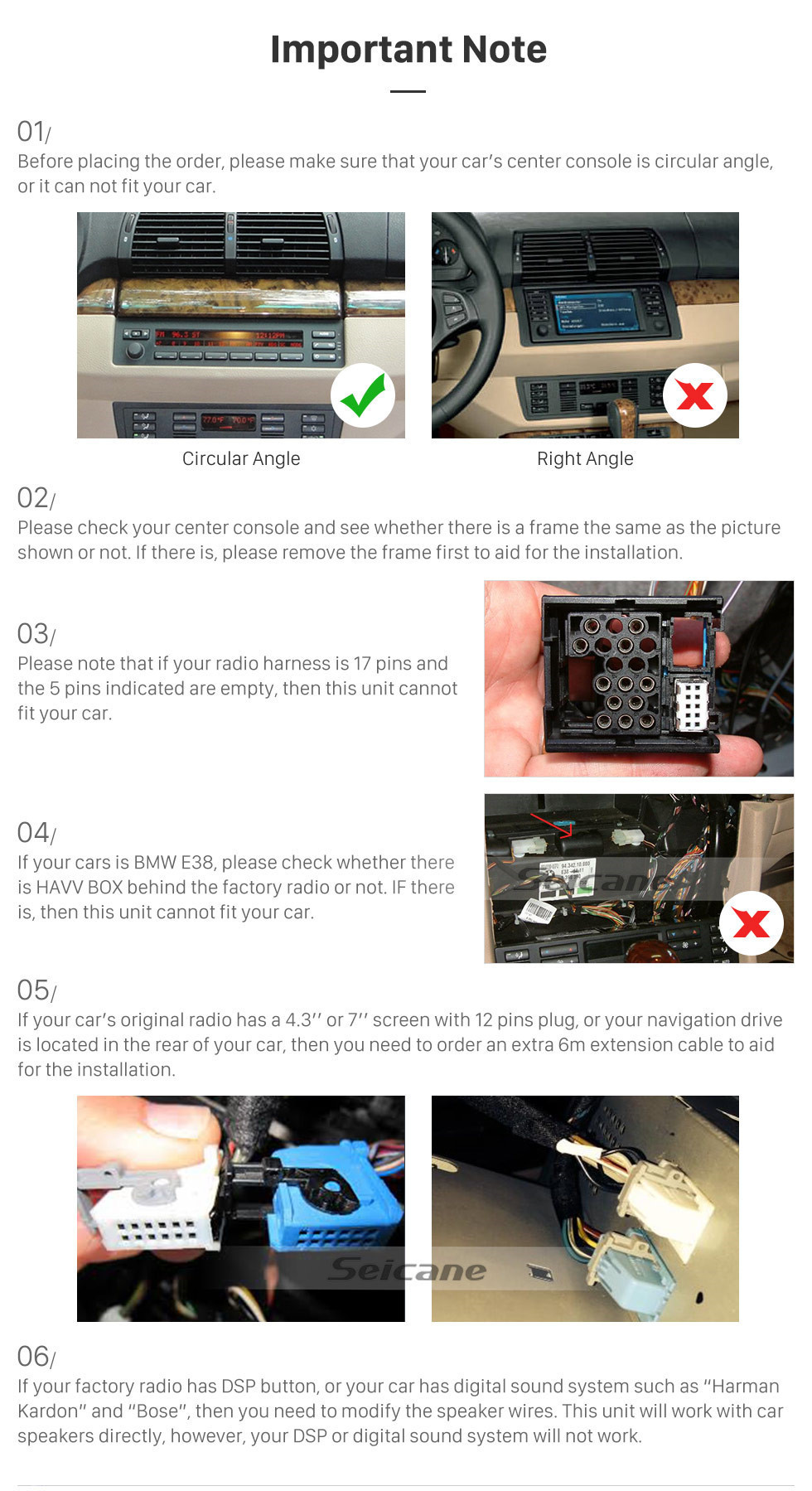 Seicane 8 pouces 1994-2003 BMW Série 5 E39 520i 523i 525i M5 BMW Série 7 E38 BMW X5 E53 BMW M5 Range Rover HD Écran tactile Android 10.0 Navigation GPS Radio WIFI Bluetooth Musique Prise en charge Caméra de recul Carplay