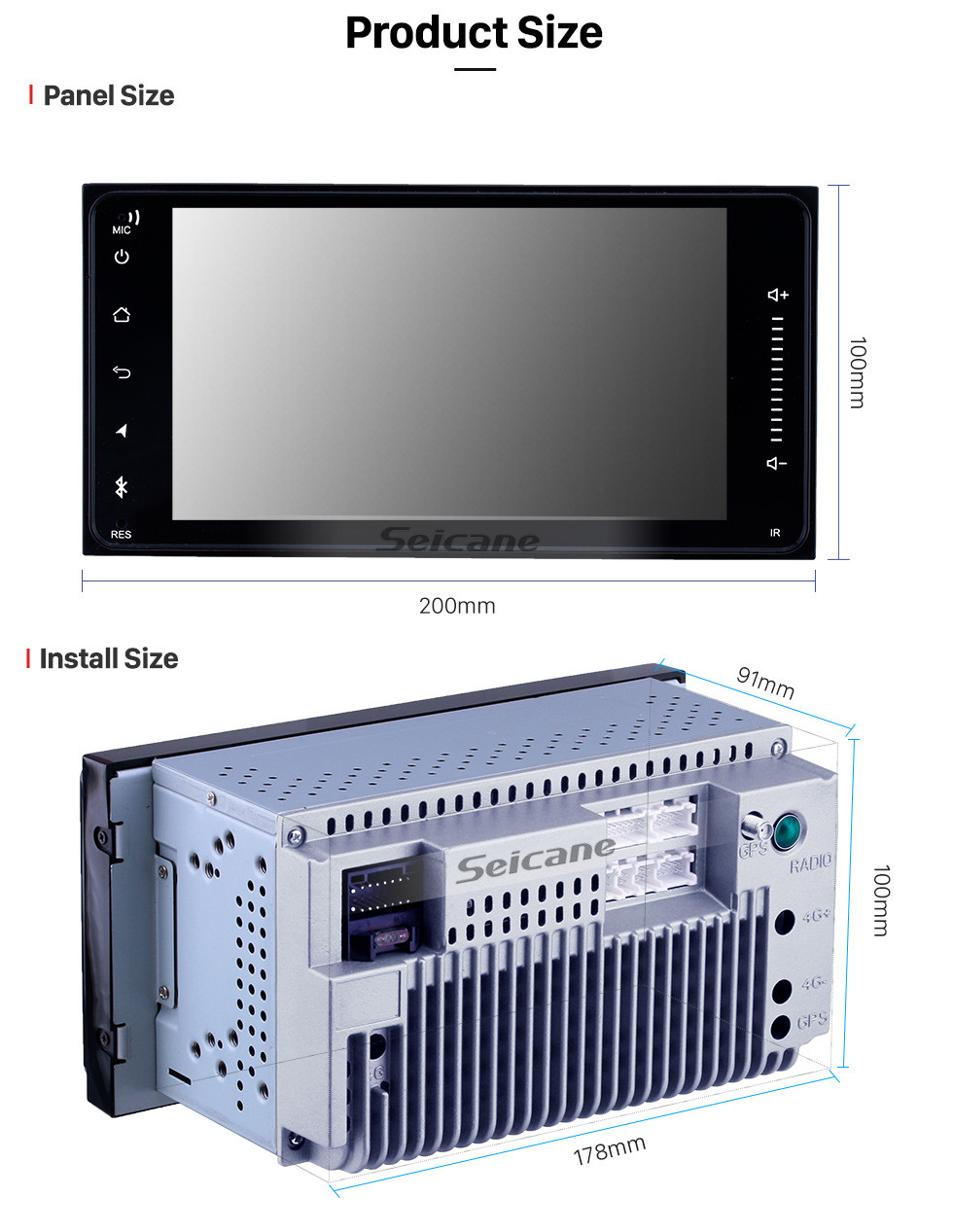 Seicane 7-дюймовый Android 10.0 2001-2008 TOYOTA RAV4 / 2006-2010 Camry / Terios / 2001-2011 GPS-навигатор HILUX с сенсорным экраном Bluetooth Поддержка AUX OBD2 DVR Carplay TPMS