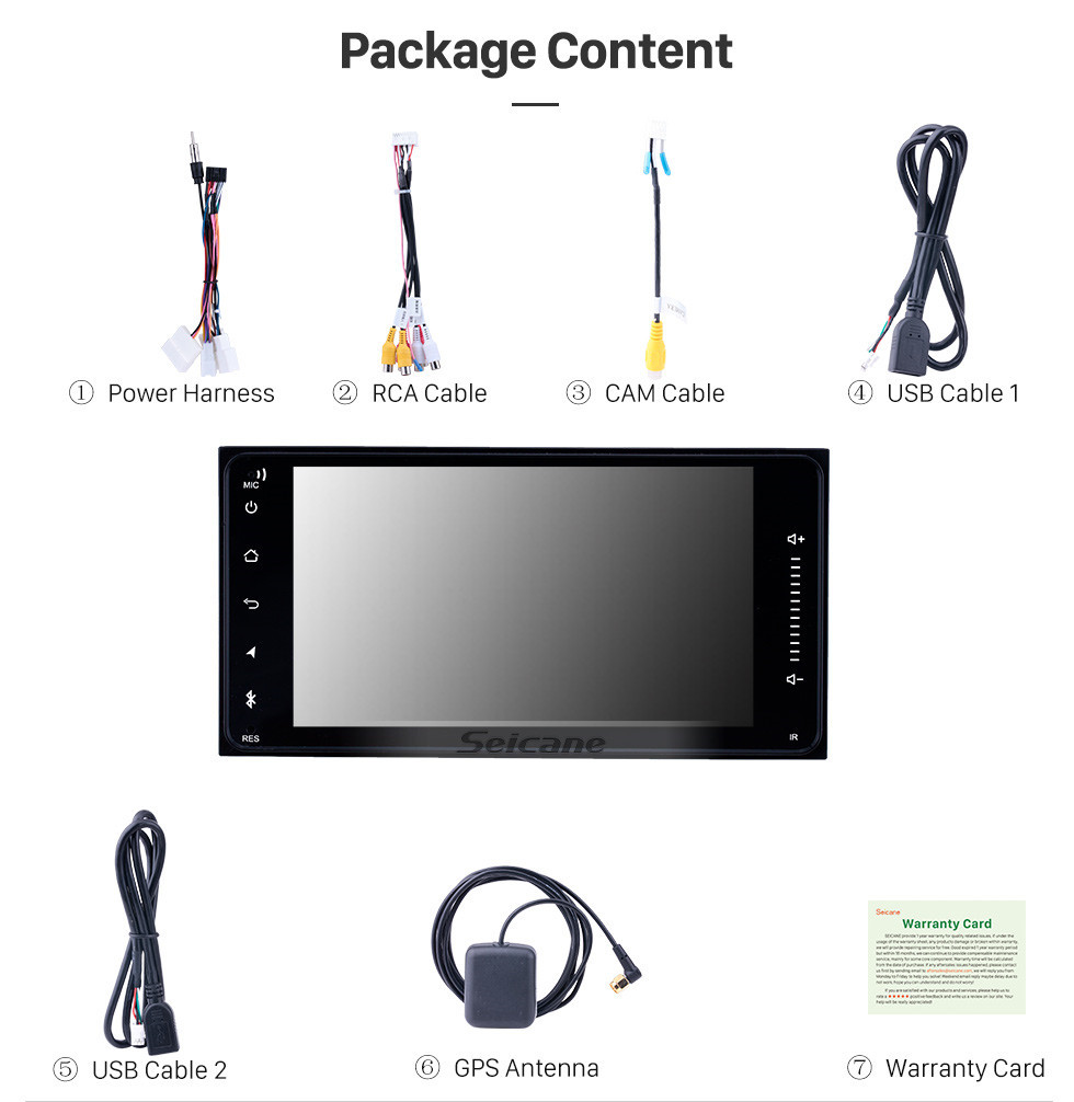 Seicane 7 polegadas Android 10.0 2001-2008 TOYOTA RAV4 / 2006-2010 Camry / Terios / 2001-2011 HILUX Rádio de navegação GPS com tela sensível ao toque Bluetooth AUX suporte OBD2 DVR Carplay TPMS Seicane 7 polegadas Android 10.0 2001-2008 TOYOTA RAV4 / 2006-2010 Camry / Terios / 2001-2011 HILUX Rádio de navegação GPS com tela sensível ao toque Bluetooth AUX suporte OBD2 DVR Carplay TPMS
