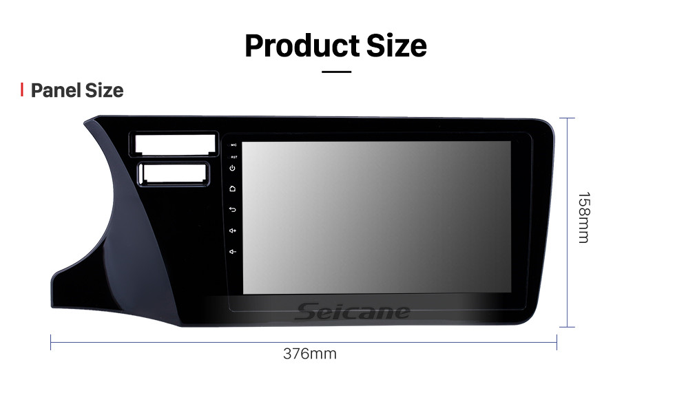 Seicane HD Touchscreen 9 inch Android 10.0 GPS Navigation Radio for 2014-2017 Honda City LHD with Bluetooth AUX Music support Carplay Steering Wheel Control
