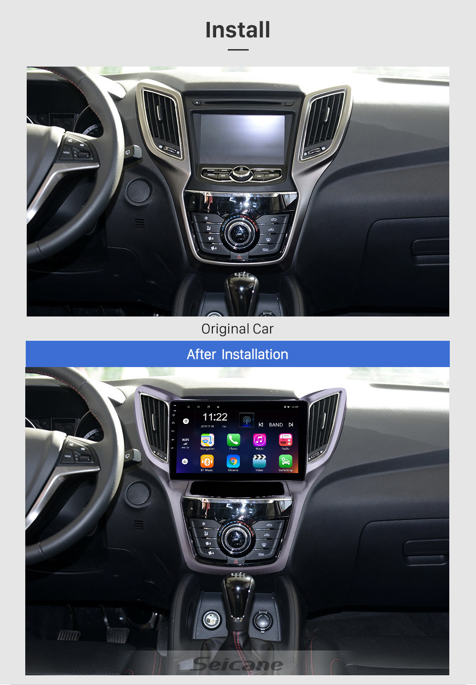 Seicane 10,1 pouces Android 10.0 HD Radio tactile Navigation GPS pour 2013-2016 Changan CS75 avec Bluetooth WIFI prise en charge Carplay SWC Miroir Lien Seicane 10,1 pouces Android 10.0 HD Radio tactile Navigation GPS pour 2013-2016 Changan CS75 avec Bluetooth WIFI prise en charge Carplay SWC Miroir Lien