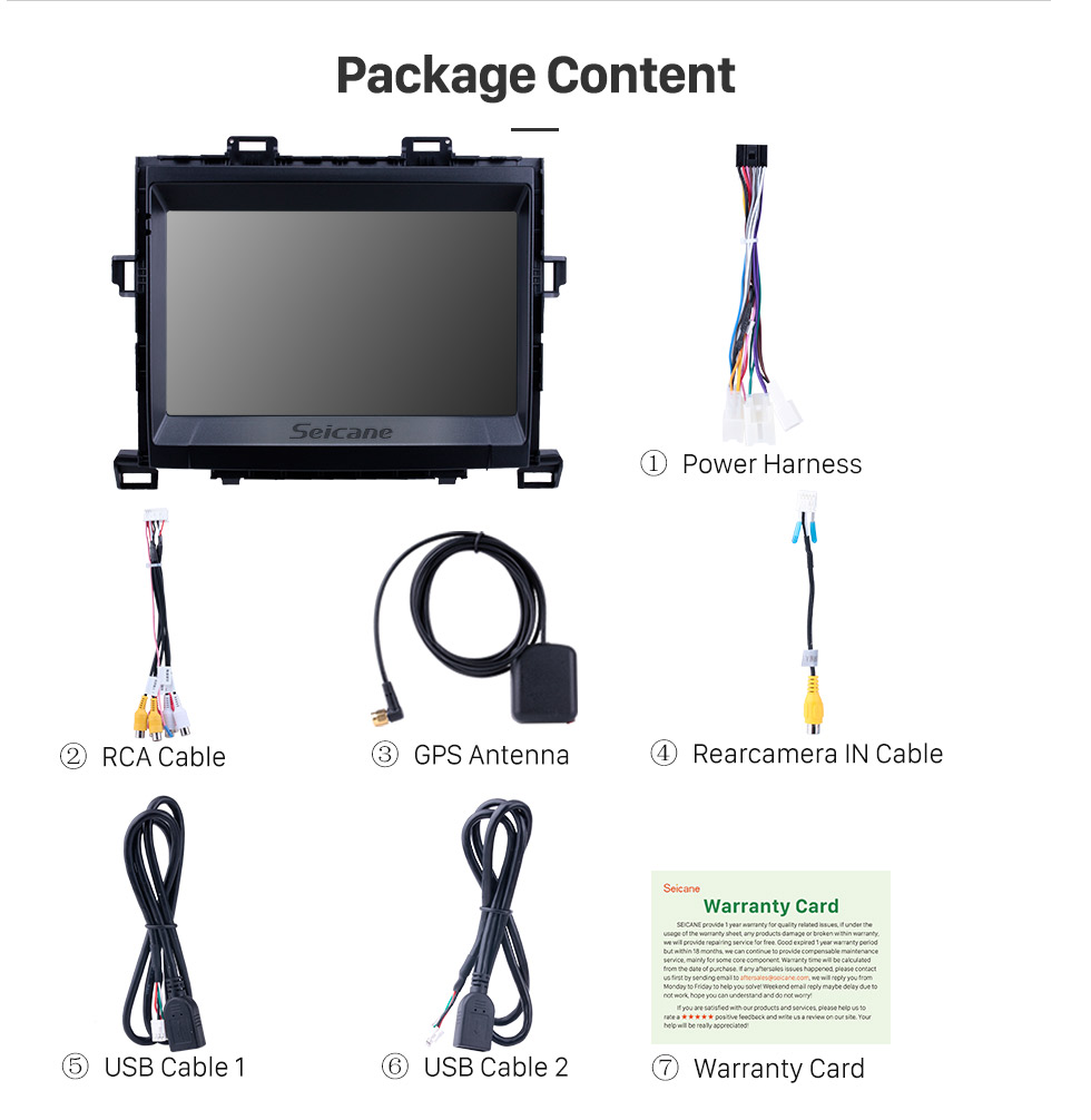 Seicane 8 pulgadas 2009-2014 Toyota ALPHARD / Vellfire ANH20 Android 10.0 Radio Sistema de navegación GPS con 3G WiFi Pantalla táctil capacitiva TPMS DVR OBD II Cámara trasera Control de volante AUX USB Bluetooth HD 1080P Video