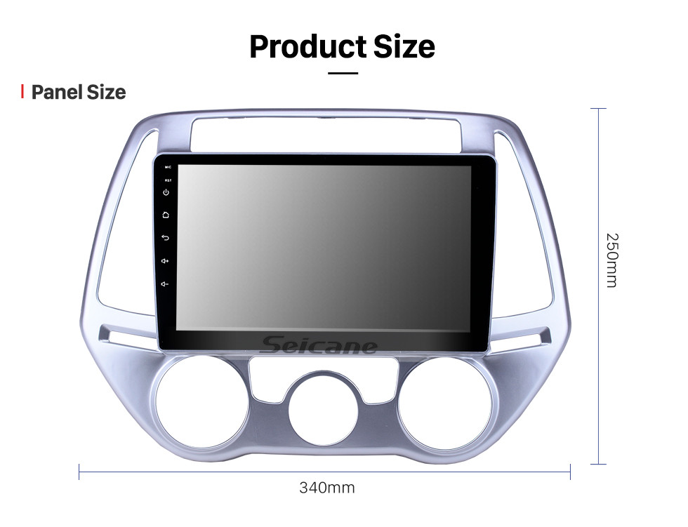 Seicane Android 10.0 9 pulgadas HD con pantalla táctil y radio GPS para 2012-2014 Hyundai i20 Manual A / C con Bluetooth USB WIFI compatible Cámara de respaldo Carplay OBD