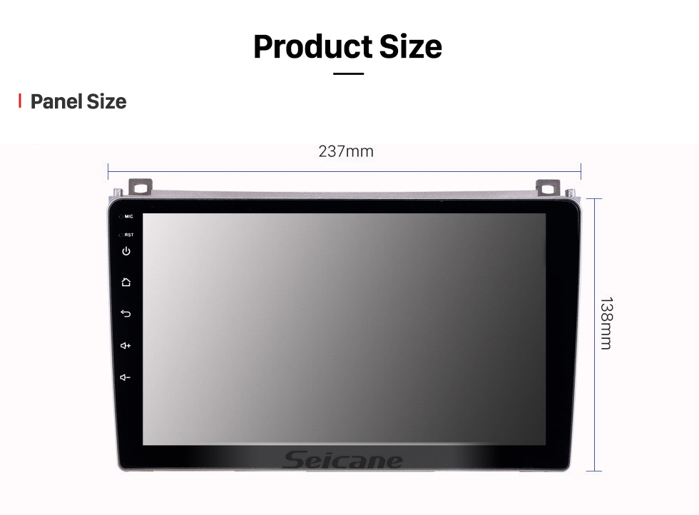 Seicane 9-дюймовый Android 13.0 для 2006-2010 PROTON GenⅡ Radio GPS-навигационная система с сенсорным экраном HD Поддержка Bluetooth Carplay OBD2