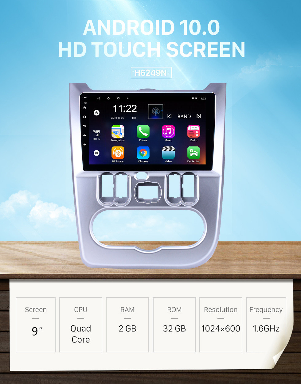 Seicane 2009-2013 Renault Duster/Logan 9 inch Android 10.0 HD Touchscreen Bluetooth GPS Navigation Radio USB AUX support Carplay 3G WIFI Backup camera Seicane 2009-2013 Renault Duster/Logan 9 inch Android 10.0 HD Touchscreen Bluetooth GPS Navigation Radio USB AUX support Carplay 3G WIFI Backup camera