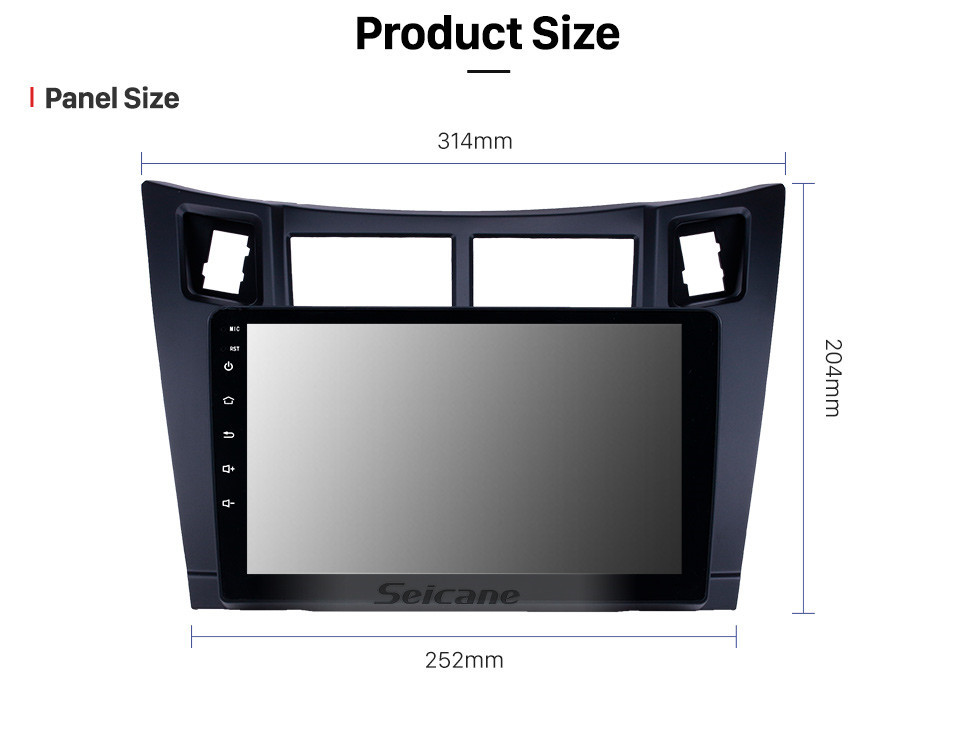 Seicane 2005-2011 Toyota Yaris Vitz Platz Android 10.0 Touchscreen 9 inch Head Unit Bluetooth GPS Navigation Radio with AUX WIFI support OBD2 DVR SWC Carplay Seicane 2005-2011 Toyota Yaris Vitz Platz Android 10.0 Touchscreen 9 inch Head Unit Bluetooth GPS Navigation Radio with AUX WIFI support OBD2 DVR SWC Carplay