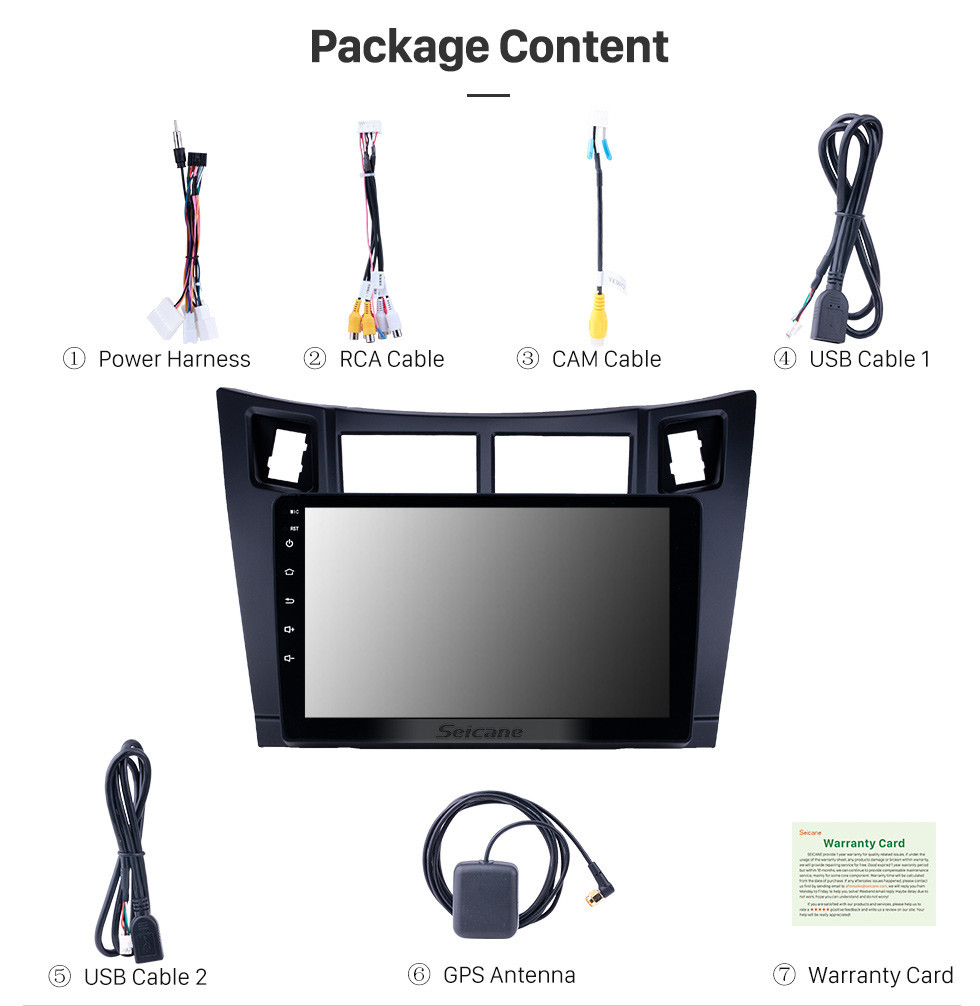 Seicane 2005-2011 Toyota Yaris Vitz Platz Android 10.0 Touchscreen 9 inch Head Unit Bluetooth GPS Navigation Radio with AUX WIFI support OBD2 DVR SWC Carplay Seicane 2005-2011 Toyota Yaris Vitz Platz Android 10.0 Touchscreen 9 inch Head Unit Bluetooth GPS Navigation Radio with AUX WIFI support OBD2 DVR SWC Carplay