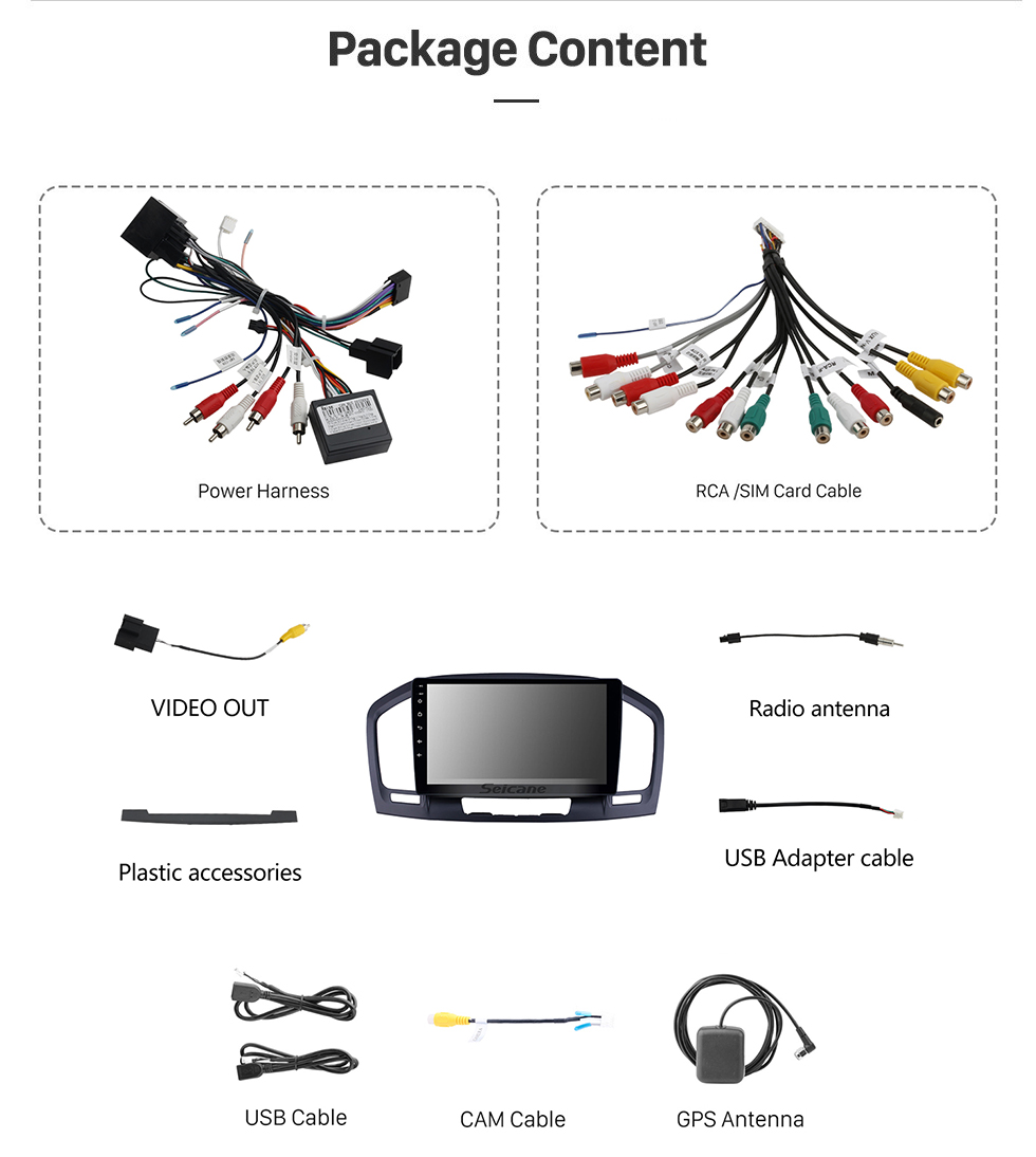 Seicane Radio de navegación GPS Android 10.0 de 9 pulgadas con pantalla táctil para 2009-2013 Buick Regal con soporte Bluetooth AUX Control de volante Carplay