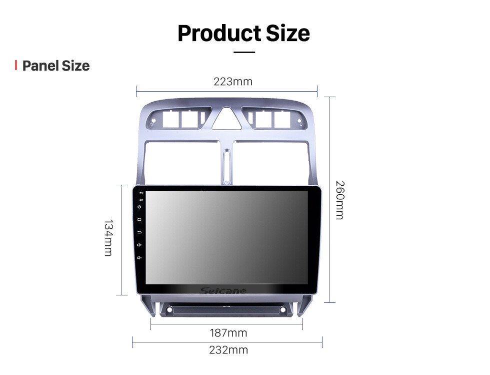 Seicane 9 inch Android 10.0 HD Touchscreen GPS Navigation Radio for 2007-2013 Peugeot 307 with Bluetooth AUX support DVR Carplay Steering Wheel Control