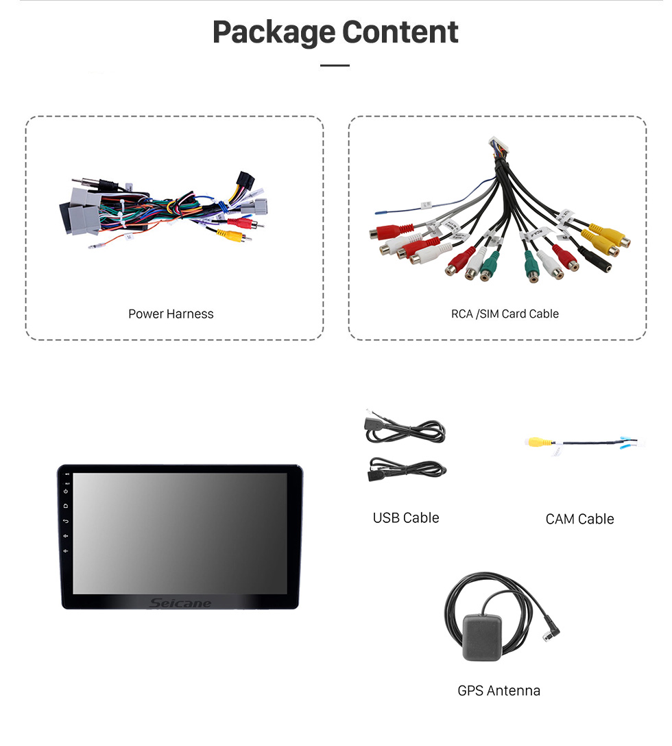 Seicane 10.1 pulgadas Android 13.0 para 2018 Honda Crider sistema de navegación GPS estéreo con cámara de visión trasera con pantalla táctil Bluetooth OBD2 DVR HD