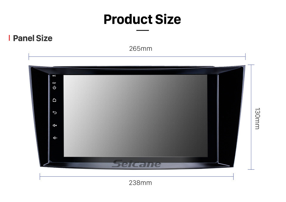 Seicane 8 pouces Android 12.0 pour 2001-2010 Mercedes Benz E/W211 système de navigation GPS stéréo avec Bluetooth OBD2 DVR HD caméra de recul à écran tactile