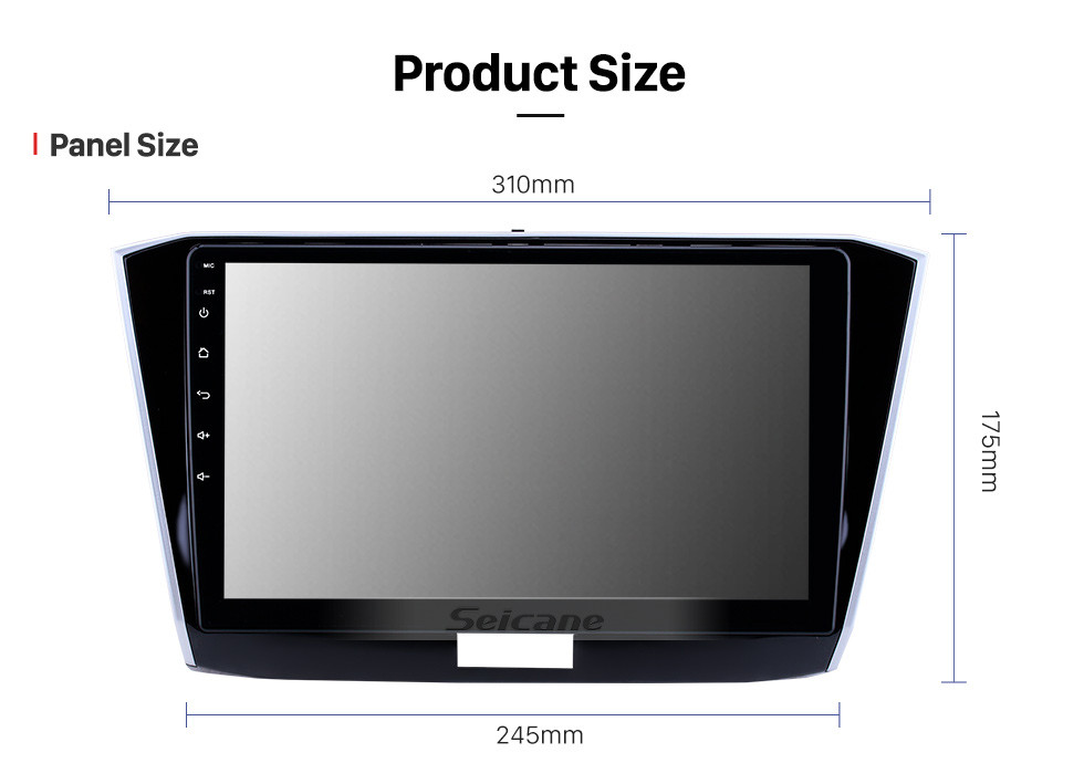 Seicane 10.1 polegada android 10.0 gps rádio de navegação para 2016-2018 volkswagen vw passat com hd touchscreen bluetooth suporte usb carplay tpms