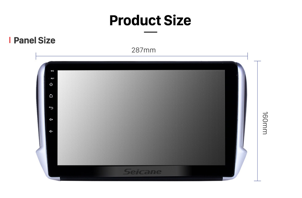 Seicane 10,1-дюймовый Android 10.0 GPS-навигатор для 2014-2016 Peugeot 2008 с сенсорным экраном HD Bluetooth USB WIFI AUX с поддержкой Carplay SWC TPMS