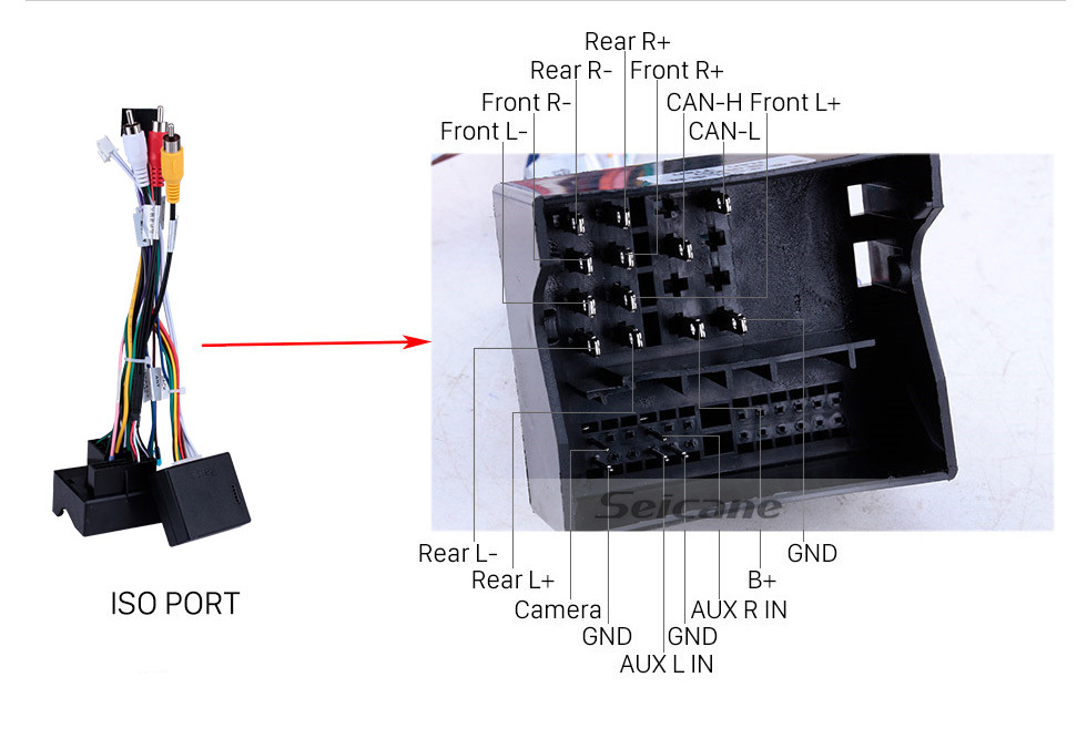 Seicane 10,1 pouces Android 10.0 Autoradio de navigation GPS pour 2014-2016 Peugeot 2008 avec HD écran tactile Bluetooth USB Réseau sans fil AUX Soutien Carplay SWC TPMS