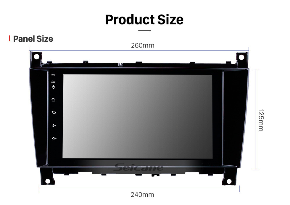 Seicane 8 inch Android 10.0 GPS Navigation Radio for 2005-2007 Mercedes-Benz G Class W467 G550 G500 G400 G320 G270 G55 with Bluetooth HD Touchscreen support Carplay DVR OBD