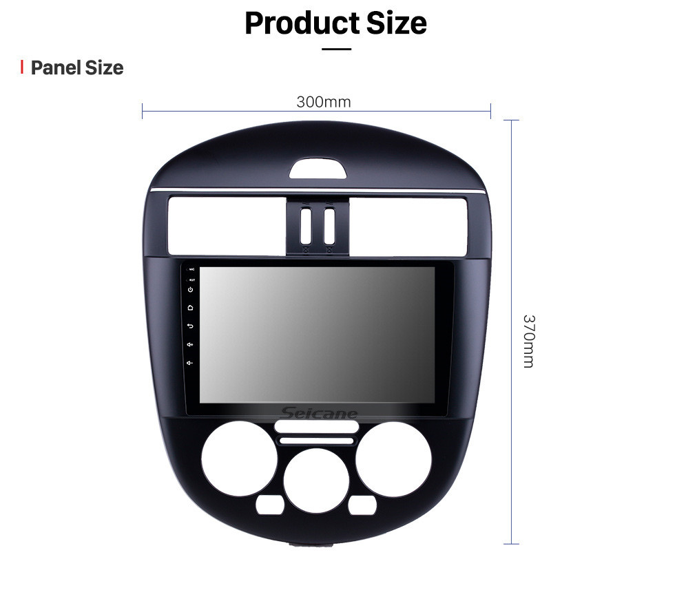 Seicane OEM 9 inch Android 13.0 for 2011-2014 Nissan Tiida Manual A/C Radio GPS Navigation System With HD Touchscreen Bluetooth support Carplay OBD2 DVR TPMS