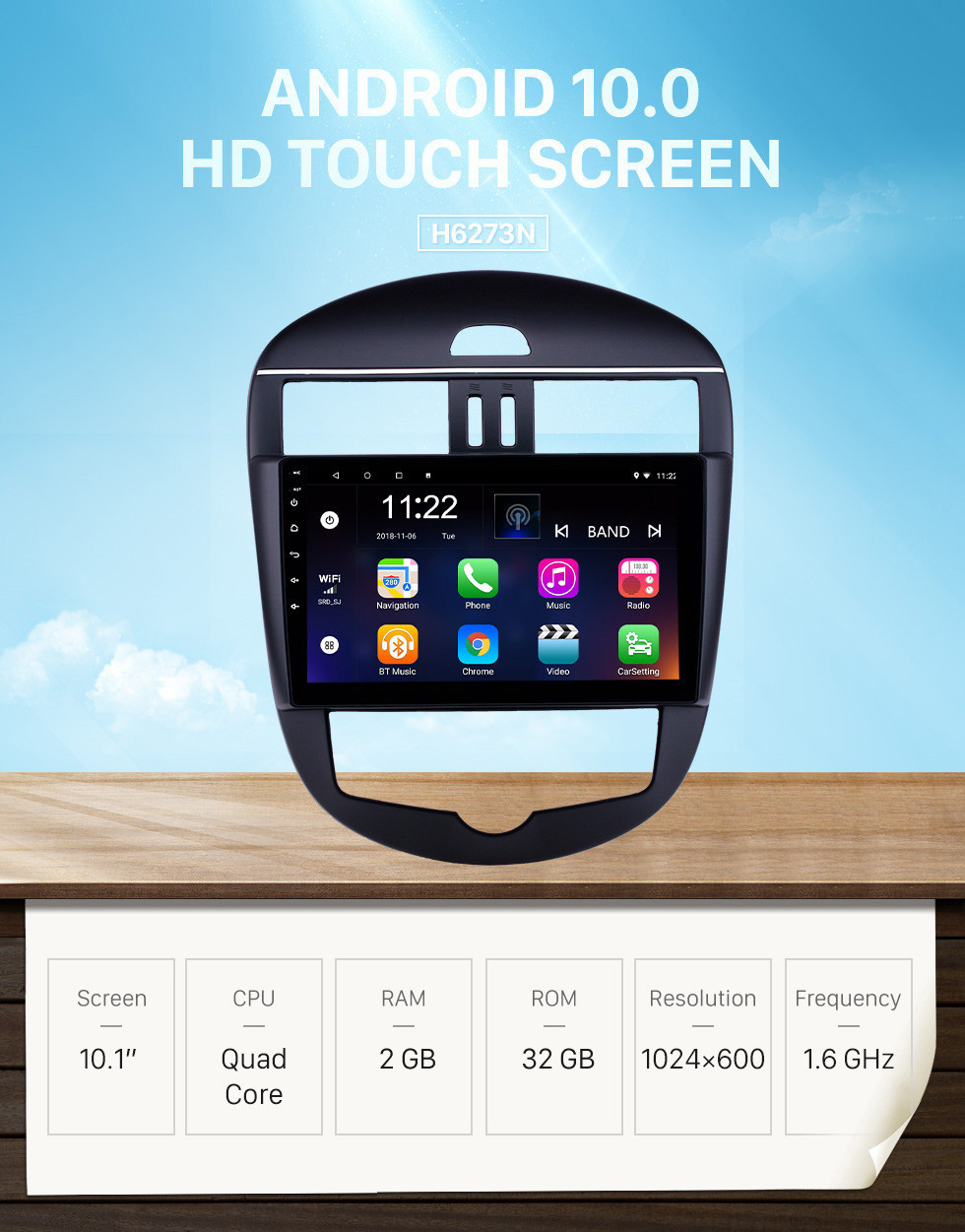 Seicane 10.1 polegada Android 10.0 Rádio para 2011-2014 Nissan Tiida Auto A / C Bluetooth WI-FI HD Touchscreen Suporte de Navegação GPS Carplay câmera Traseira Seicane 10.1 polegada Android 10.0 Rádio para 2011-2014 Nissan Tiida Auto A / C Bluetooth WI-FI HD Touchscreen Suporte de Navegação GPS Carplay câmera Traseira