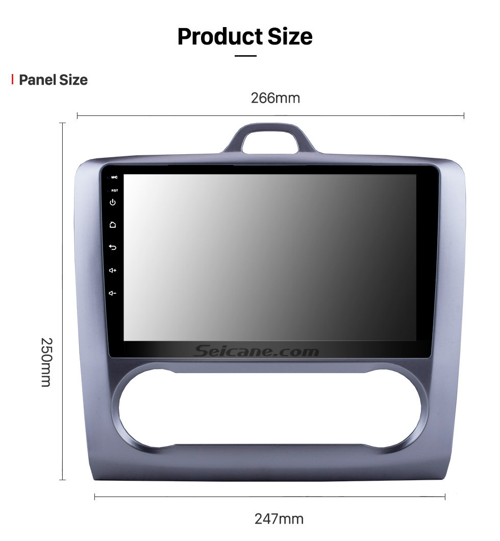 Seicane Pantalla táctil HD de 9 pulgadas Android 13.0 para Ford Focus Exi AT 2004-2011 Radio con navegación GPS WIFI Bluetooth USB Música 1080P Video Mirror Link Cámara de visión trasera