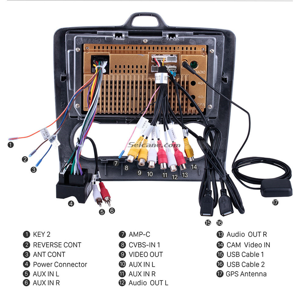 Seicane Pantalla táctil HD de 9 pulgadas para 2004 2005 2006-2011 Ford Focus Exi AT Android 13.0 Radio Sistema de navegación GPS con soporte Bluetooth AUX OBD2 Carplay