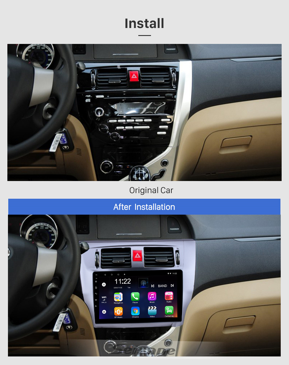 Seicane 9 Zoll Android 10.0 GPS-Navigationsradio für 2013 2014 2015 Chinesische Mauer C30 mit Bluetooth WIFI HD Touchscreen-Unterstützung Carplay DVR OBD