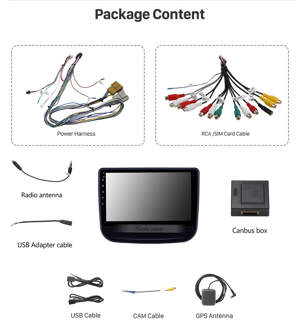 Seicane 10.1 polegada Android 10.0 GPS Rádio de Navegação para 2016-2018 chevy Chevrolet Equinox com HD Touchscreen Bluetooth suporte USB Carplay TPMS