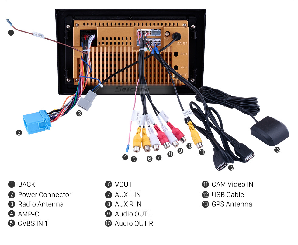 Seicane OEM 9 pulgadas Android 10.0 Radio para 2005-2014 Old Suzuki Vitara Bluetooth WIFI HD con pantalla táctil y soporte de navegación GPS Carplay DVR OBD2