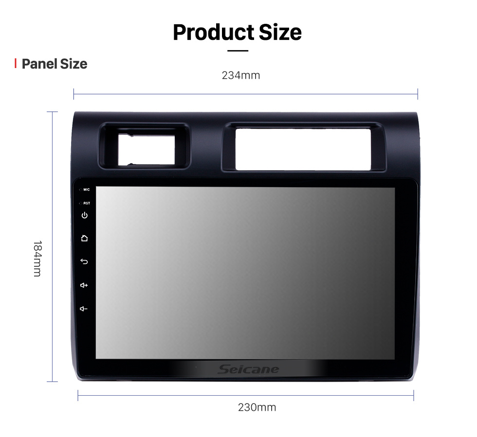 Seicane Écran tactile HD 9 pouces Android 13.0 Radio de navigation GPS pour 2005 2006 2007-2020 Toyota Land Cruiser 70 Series LC70 LC71 LC76 LC78 LC79 avec prise en charge Bluetooth Commande au volant Carplay