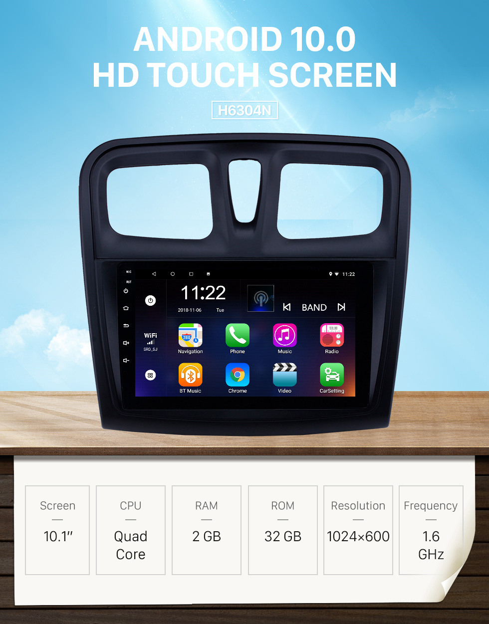 Seicane 9-дюймовый Android 10.0 GPS-навигация Радио для 2012-2017 Renault Sandero с поддержкой Bluetooth USB HD Touchscreen Carplay DVR OBD Seicane 9-дюймовый Android 10.0 GPS-навигация Радио для 2012-2017 Renault Sandero с поддержкой Bluetooth USB HD Touchscreen Carplay DVR OBD