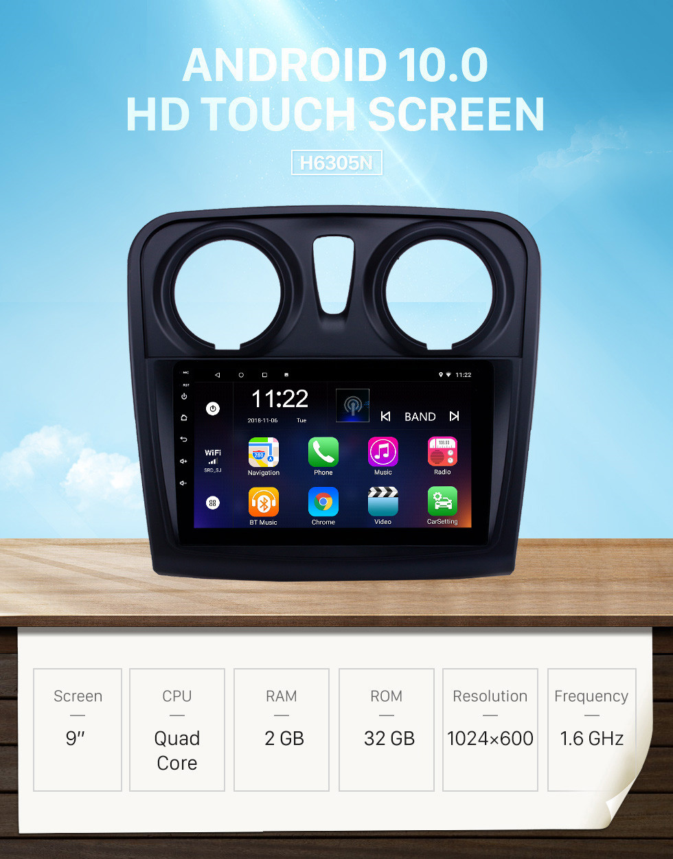 Seicane HD Touchscreen 9 Zoll Android 10.0 GPS Navigationsradio für 2012-2017 Renault Dacia Sandero mit Bluetooth AUX Unterstützung Carplay TPMS Seicane HD Touchscreen 9 Zoll Android 10.0 GPS Navigationsradio für 2012-2017 Renault Dacia Sandero mit Bluetooth AUX Unterstützung Carplay TPMS