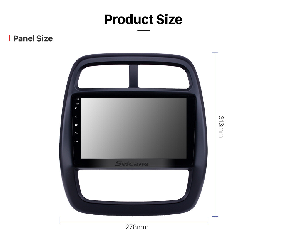 Seicane Radio de navegación GPS Android 9,1 pulgadas para 2012-2017 Renault Kwid con soporte para pantalla táctil Bluetooth USB HD Carplay DVR OBD