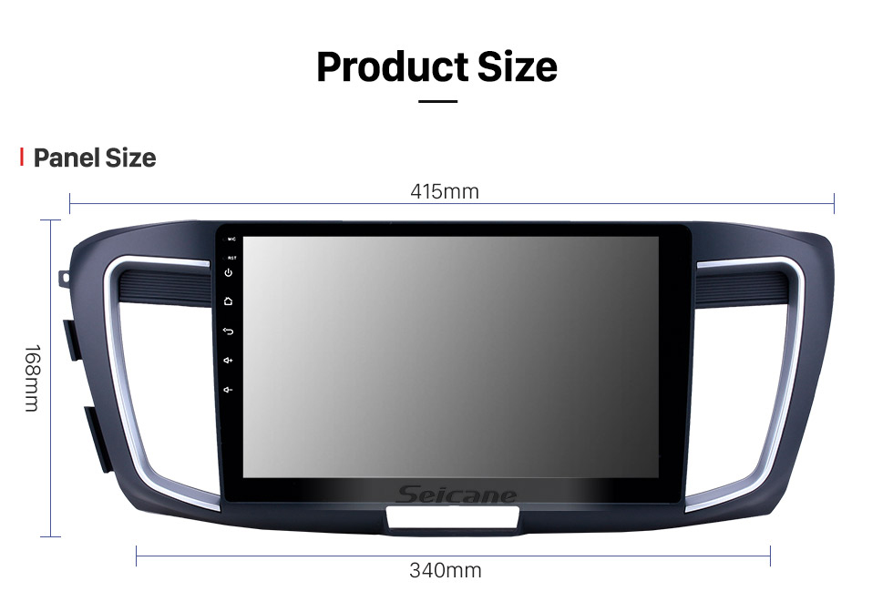Seicane 10,1-дюймовый Android 13.0 HD с сенсорным экраном GPS-навигатор для 2013 Honda Accord 9 Low версия с поддержкой Bluetooth USB WIFI Carplay OBD