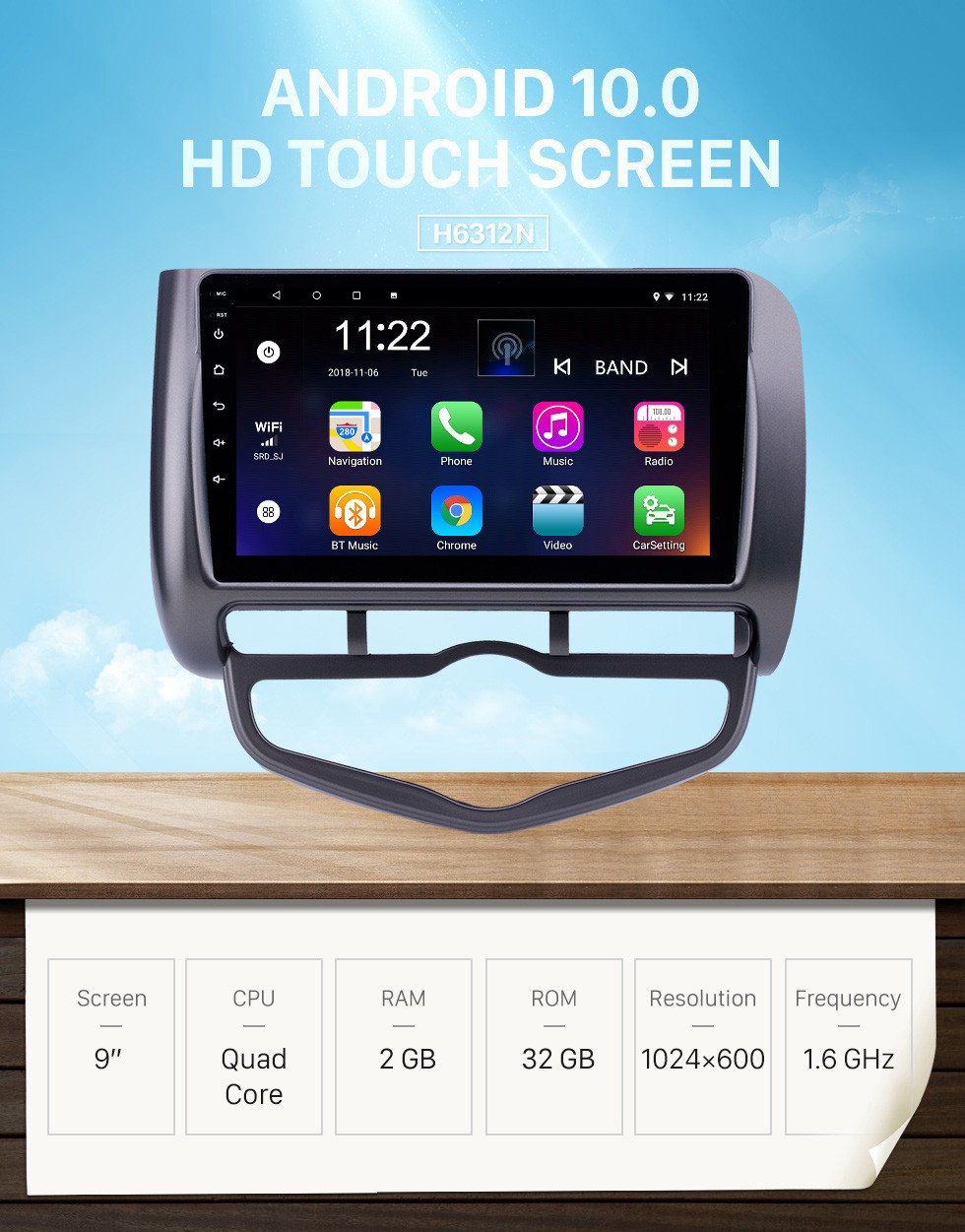 Seicane Android 10.0 9 inch HD Touchscreen GPS Navigation Radio for 2006 Honda Jazz City Auto AC RHD with Bluetooth support Carplay SWC DAB+ Seicane Android 10.0 9 inch HD Touchscreen GPS Navigation Radio for 2006 Honda Jazz City Auto AC RHD with Bluetooth support Carplay SWC DAB+