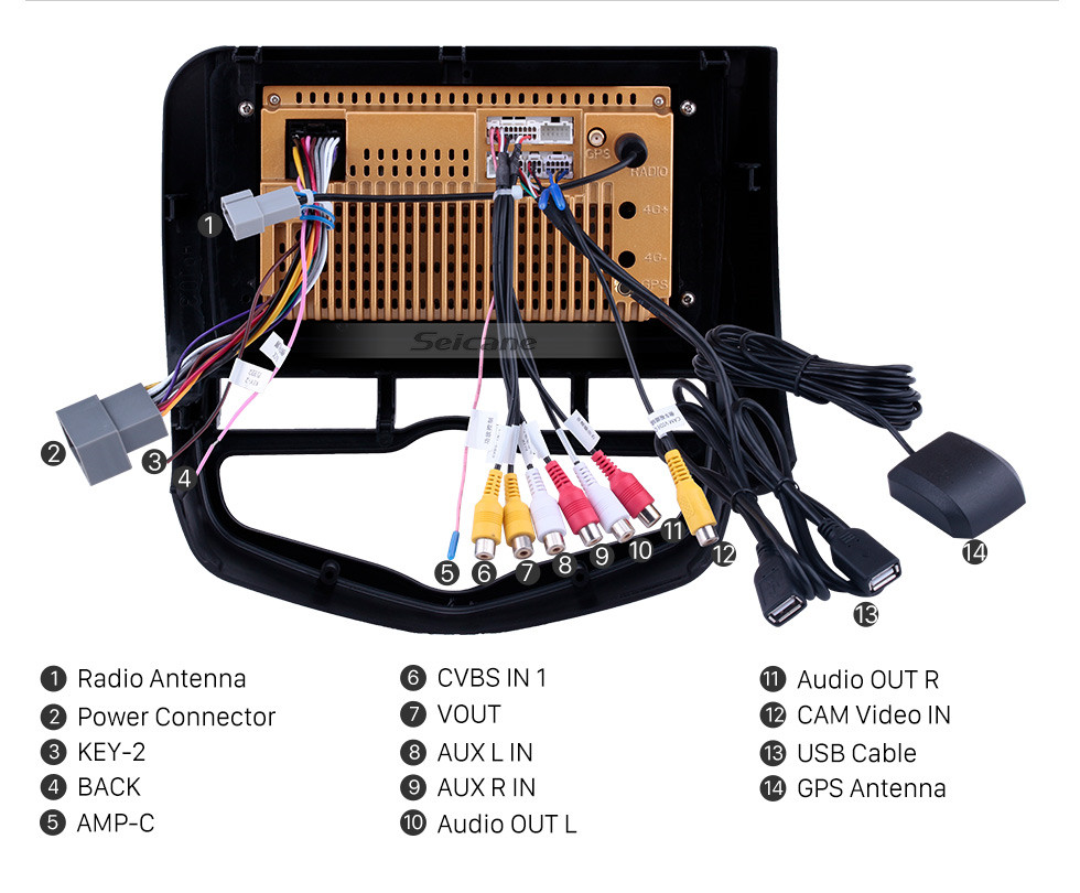 Seicane Android 10.0 9 pulgadas HD Pantalla táctil GPS Radio Radio para 2006 Honda Jazz City Auto AC RHD con soporte Bluetooth Carplay SWC DAB +