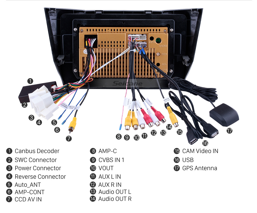 Seicane OEM Android 10.0 10,1 pouces pour 2003-2010 Lexus RX300 RX330 RX350 Bluetooth Musique Radio Lecteur DVD HD Écran tactile Voiture Stéréo Système de navigation GPS Commande au volant 1080P