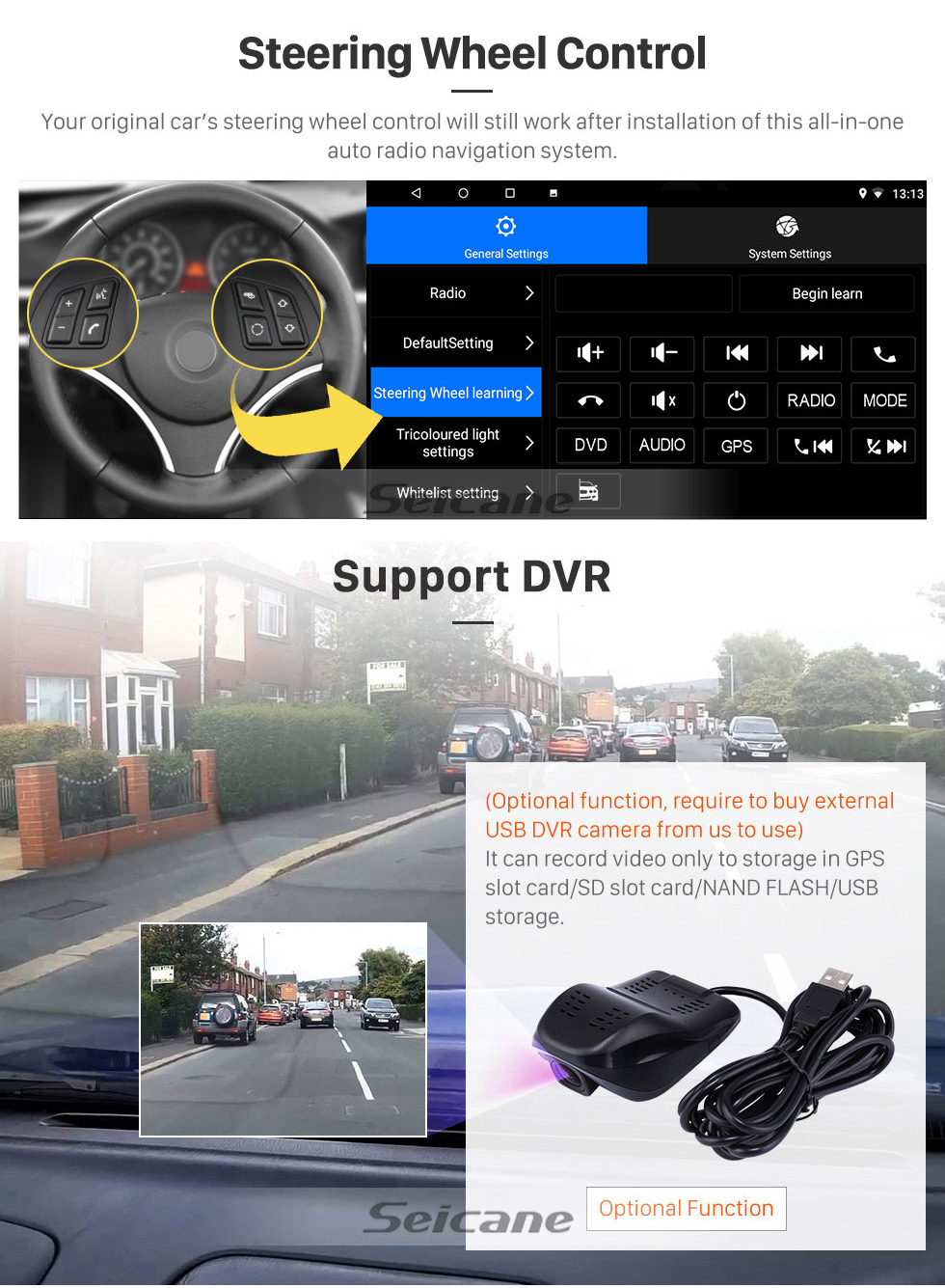 Seicane OEM Android 10.0 10,1 дюйма для 2003-2010 Lexus RX300 RX330 RX350 Bluetooth Музыкальное радио DVD-плеер HD Сенсорный экран Автомобильная стереосистема GPS-навигационная система Управление рулевым колесом 1080P