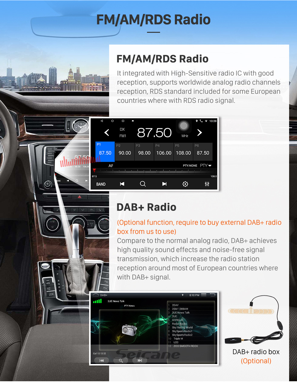 Seicane OEM Android 10.0 10,1 дюйма для 2003-2010 Lexus RX300 RX330 RX350 Bluetooth Музыкальное радио DVD-плеер HD Сенсорный экран Автомобильная стереосистема GPS-навигационная система Управление рулевым колесом 1080P