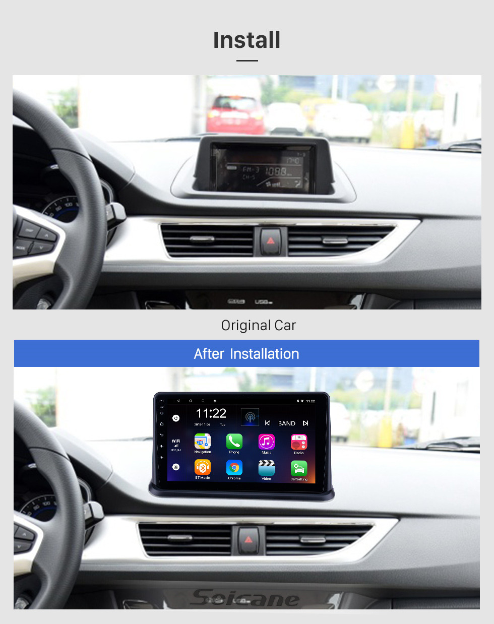Seicane Radio Android 10.0 OEM de 9 pulgadas para 2015 Changan Alsvin V7 Bluetooth HD Pantalla táctil Soporte de navegación GPS Carplay Cámara trasera Seicane Radio Android 10.0 OEM de 9 pulgadas para 2015 Changan Alsvin V7 Bluetooth HD Pantalla táctil Soporte de navegación GPS Carplay Cámara trasera