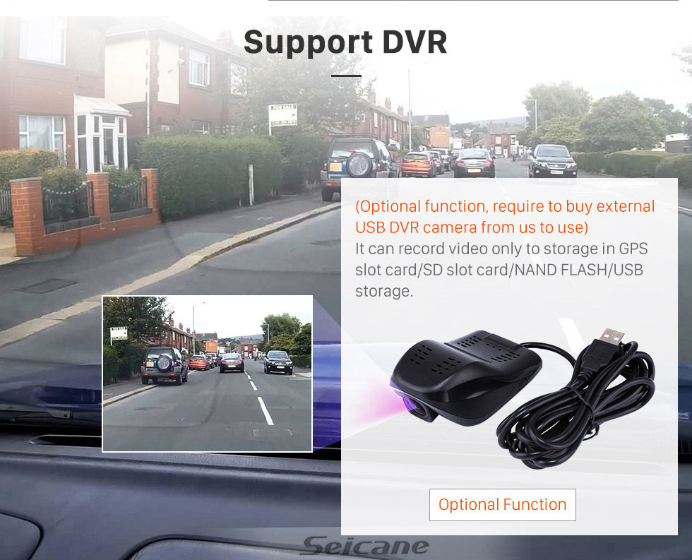 Seicane HD Touchscreen de 9 polegada Android 10.0 Navegação GPS Rádio Universal com Bluetooth AUX WIFI suporte USB DVR Carplay OBD2 DAB +
