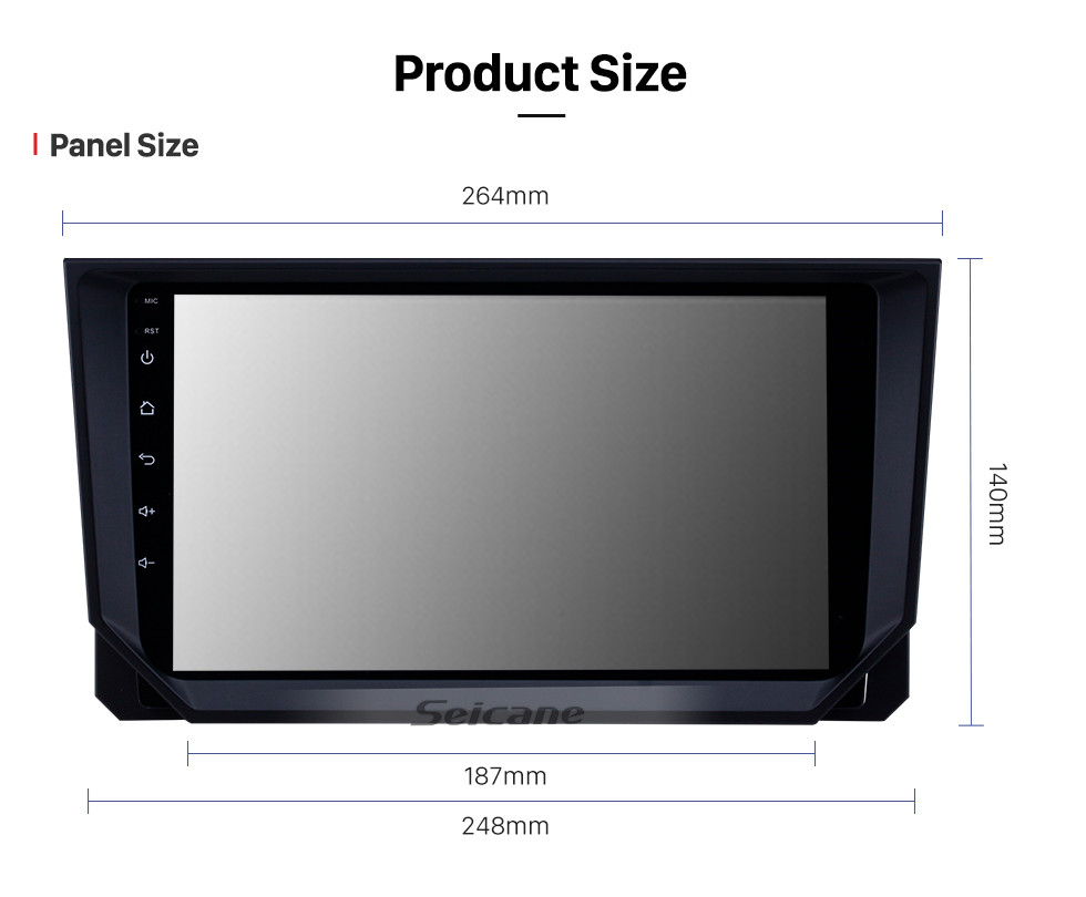 Seicane 9 polegada android 10.0 gps rádio de navegação para 2018 seat ibiza com bluetooth usb wi-fi hd touchscreen suporte tpms carplay dvr