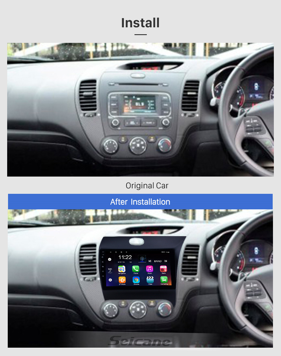 Seicane OEM 9 inch Android 10.0 Radio for 2012-2016 Kia K3 RHD Bluetooth WIFI HD Touchscreen GPS Navigation support Carplay Rear camera Seicane OEM 9 inch Android 10.0 Radio for 2012-2016 Kia K3 RHD Bluetooth WIFI HD Touchscreen GPS Navigation support Carplay Rear camera