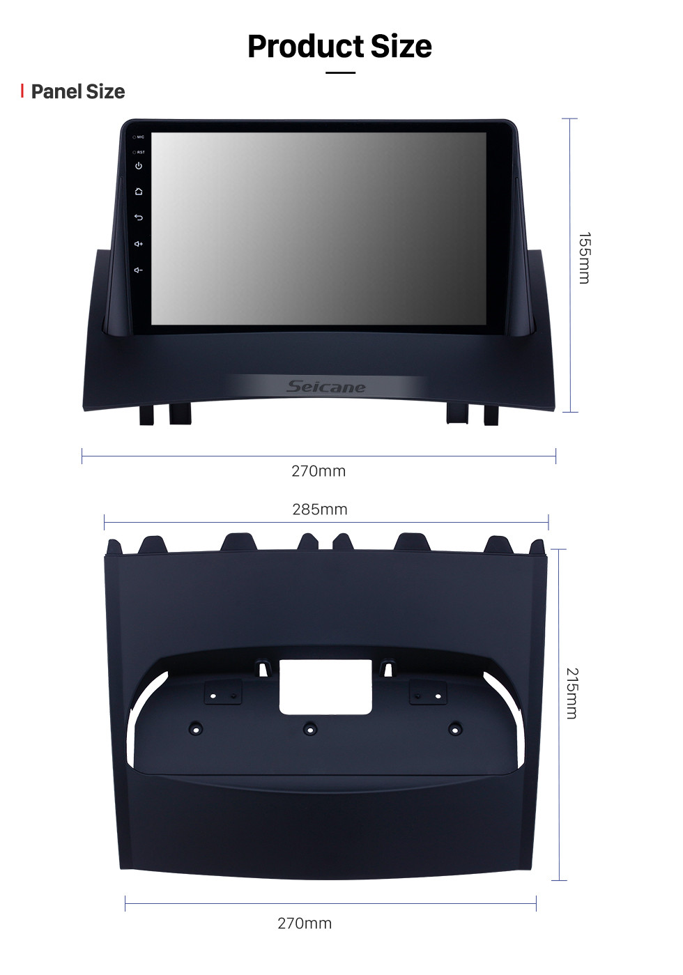 Seicane HD сенсорный экран 9-дюймовый Android 10.0 GPS-навигация Радио для 2004-2008 Renault Megane 2 с поддержкой Bluetooth AUX Carplay TPMS
